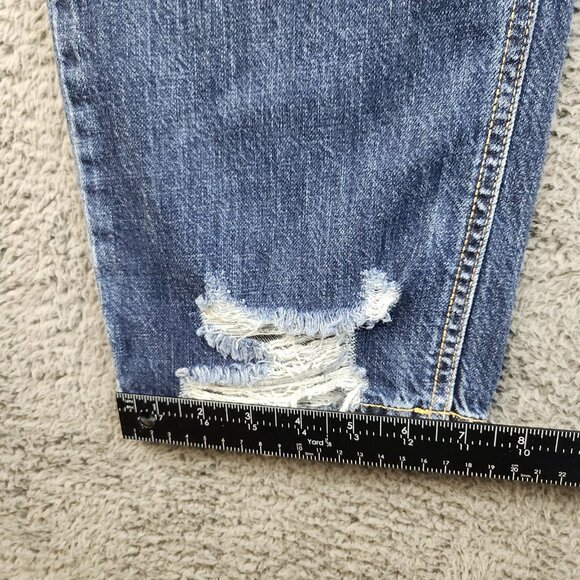 Kancan Jeans Women's Size 15/31 Distressed Ultra High Rise Straight Ankle Denim - Picture 8 of 10